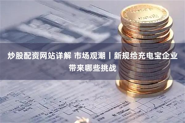 炒股配资网站详解 市场观潮丨新规给充电宝企业带来哪些挑战
